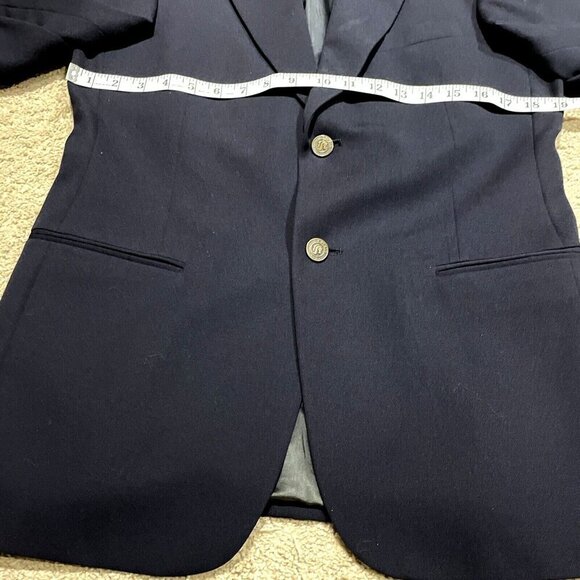 VTG Pierre Cardin Mens Blazer Sport Coat Size 36R 100% Wool Navy Gold Buttons - Picture 7 of 12